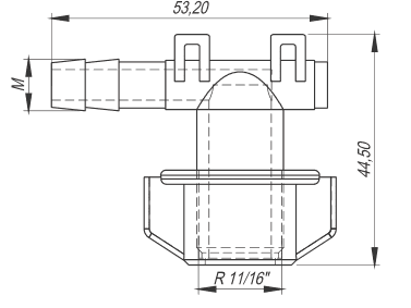 Porta Bico Final L p/ Mangueira 3/8 com Capa kit 2 peças - Imagem 4