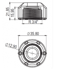 Capa Curta Rosca 1 pol Porta Bico Jacto Bijet/Quadrijet 10 pcs - Imagem 4