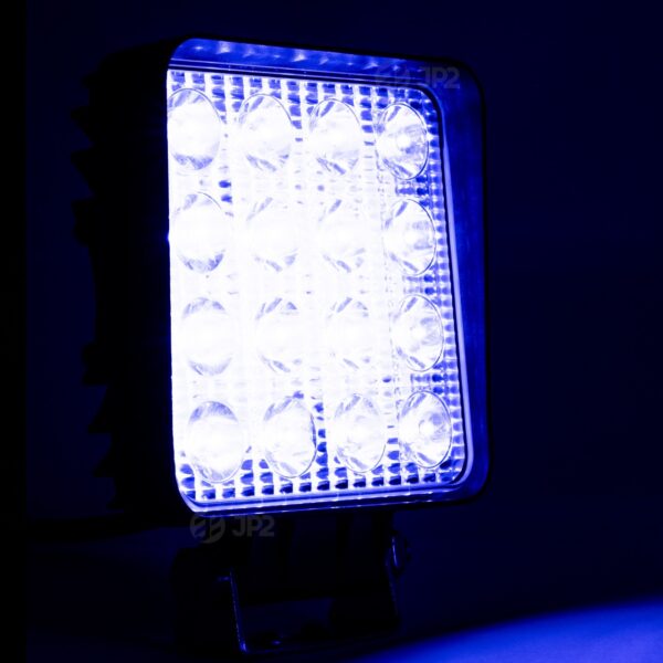 Par Farol 16 Leds Azul 48W Pulverizador Agrícola Universal - Imagem 3
