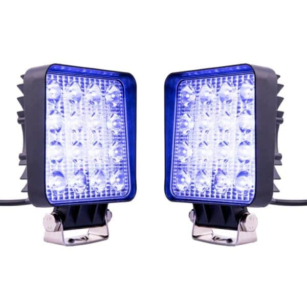 Par Farol 16 Leds Azul 48W Pulverizador Agrícola Universal