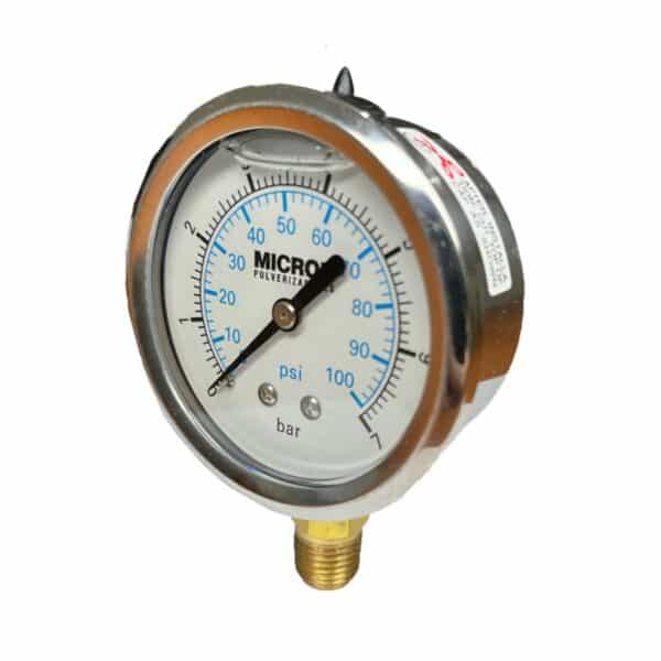 Relógio / Manômetro de Pressão Micron até 100 psi - Imagem 3