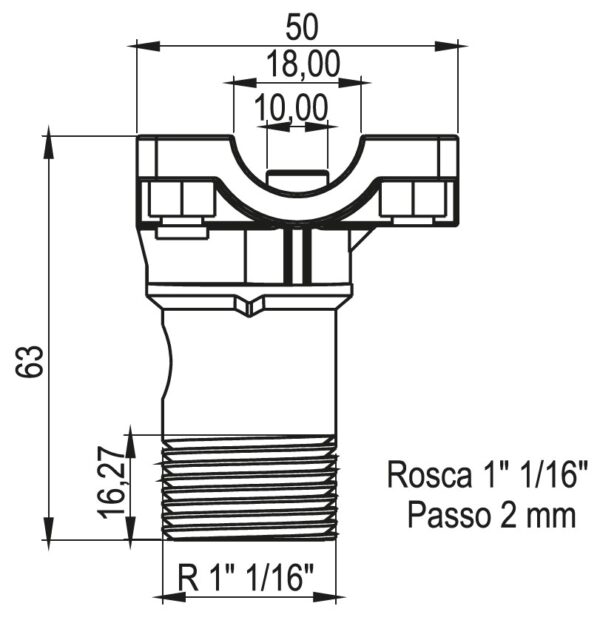 Corpo Porta Bico Bijet s/ tampa Abraçadeira - 2 peças - Imagem 5