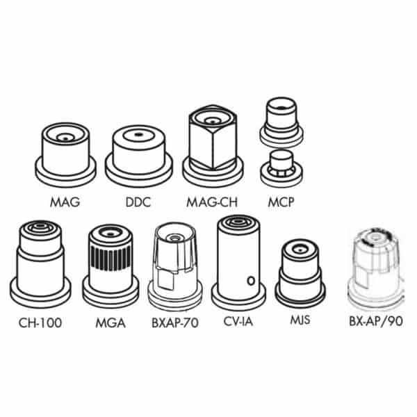 Capa Curta Engate Rápido Jacto Bicos Jato Cone M234 10 pcs - Imagem 3