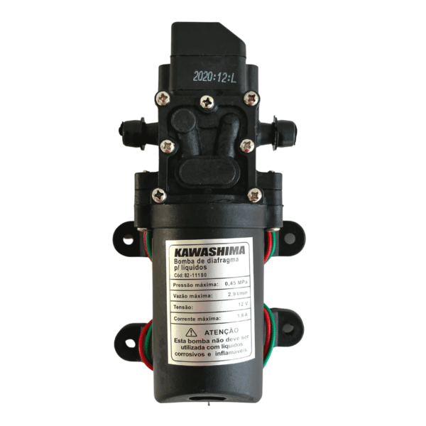 Bomba Elétrica de Diafragma 12V 2,9l/min 4,5bar Kawashima