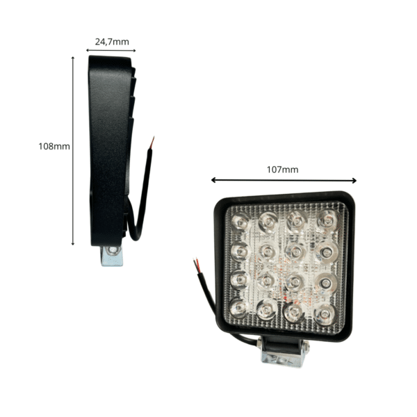 Farol 16 Leds Azul 48W Pulverizador Agrícola Universal - Imagem 5